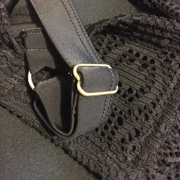 Smart & sexy 38DDD black lace tankini swimsuit - Picture 6 of 7